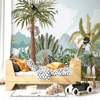 Mural Selva Tropical con Animales - MT133