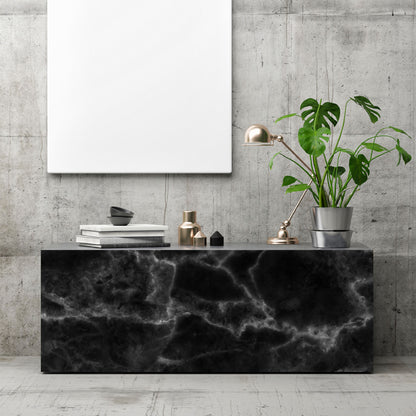Vinilo Autoadhesivo Simil Marmol Negro - MM002