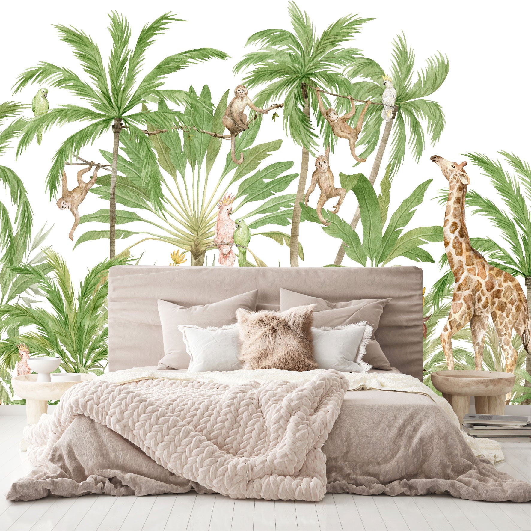 Mural Jungla Tropical con Animales - MT485