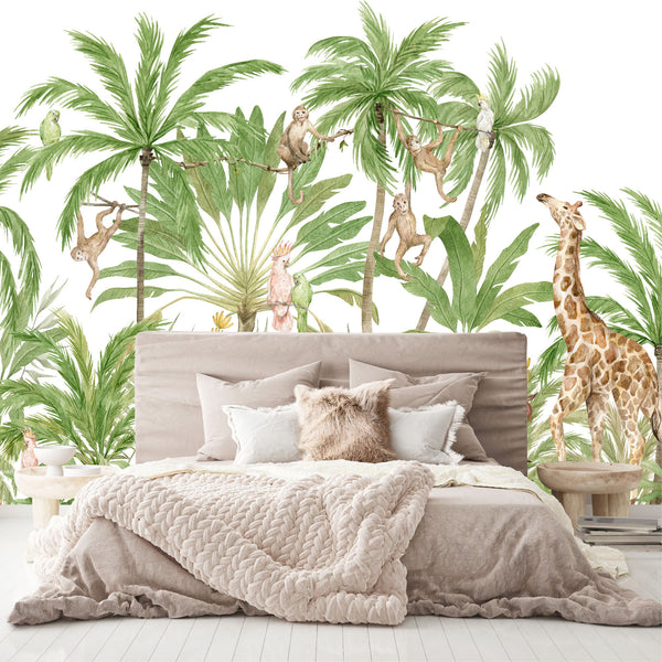 Mural Jungla Tropical con Animales - MT485