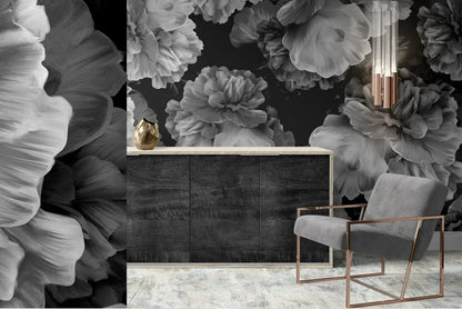 Mural Mate Black Peonies - MT450
