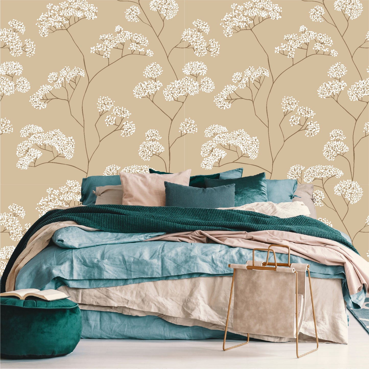 Mural flores blancas - MT363