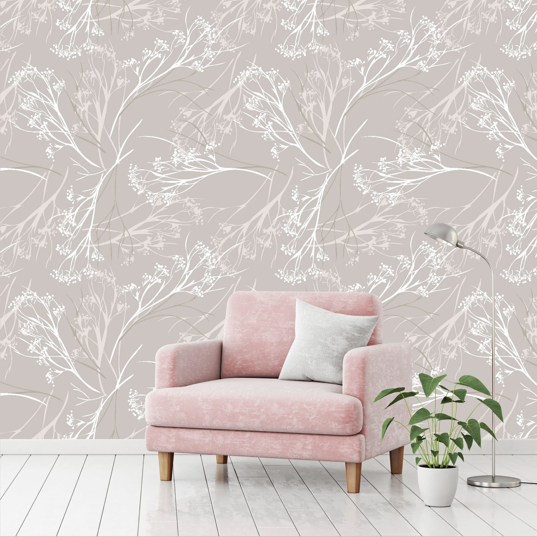 Mural Tropical Ramitas - MT333