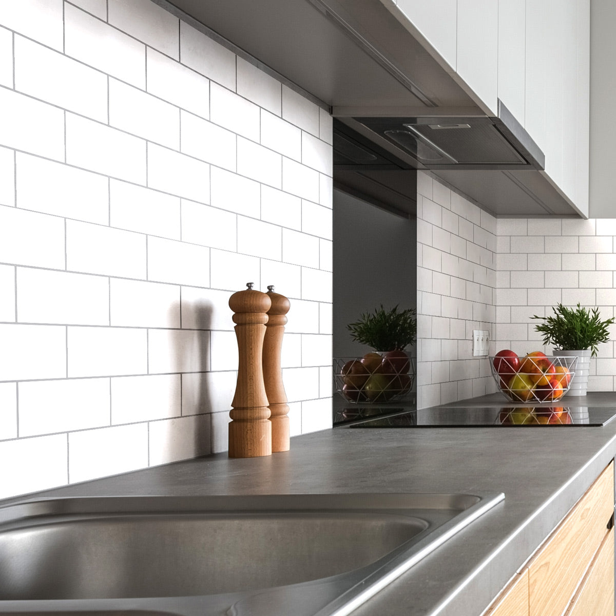 Vinilo Autoadhesivo Mate Modelo Brick Subway - 100x100cm