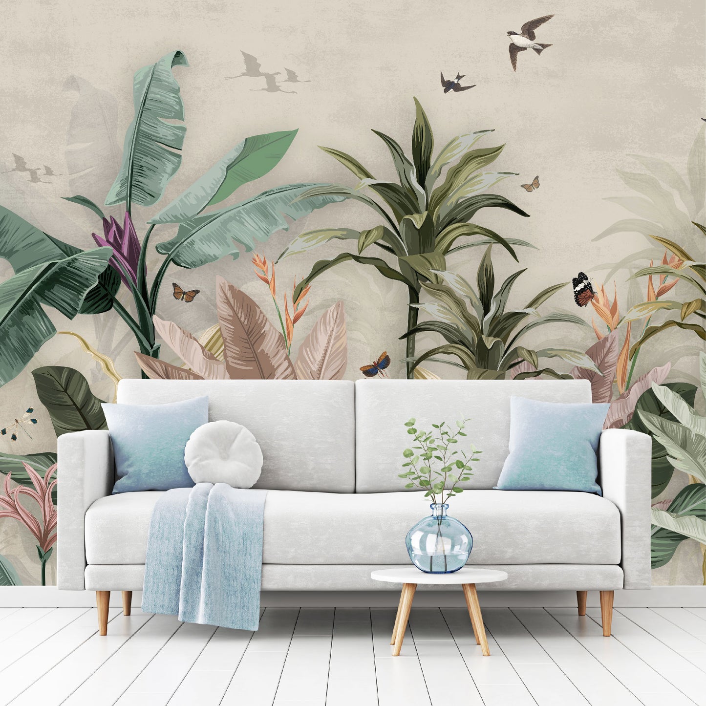 Mural4 Jungla Vintage Fondo Claro - MT251