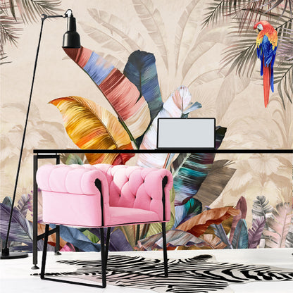 Mural Plumas Tropicales Multicolor - MT409