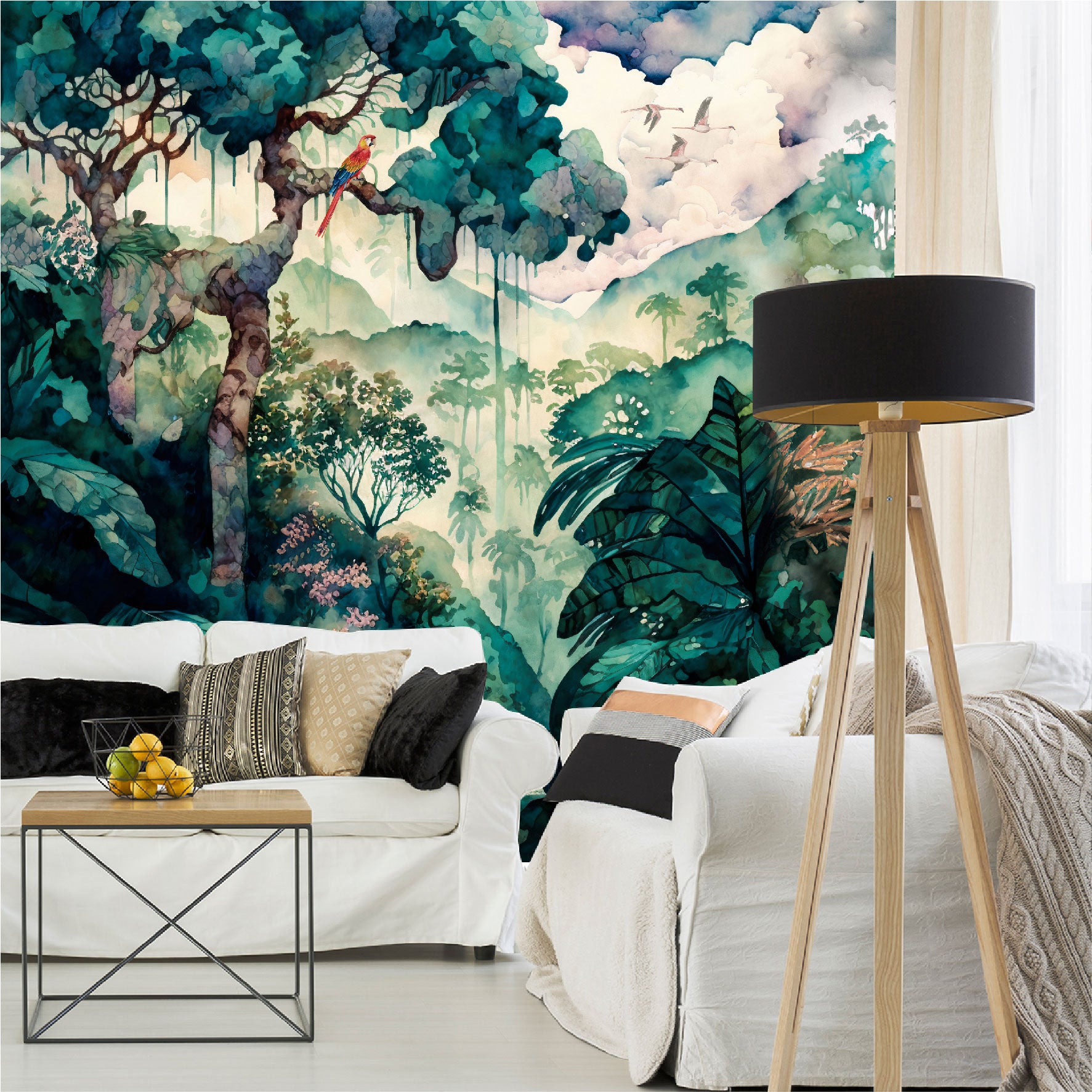 Mural Jungla Tropical Acuarelada - MT324