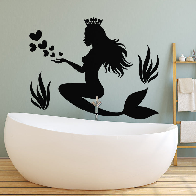 Vinilo Decorativo Sirena con Corona - VDC036
