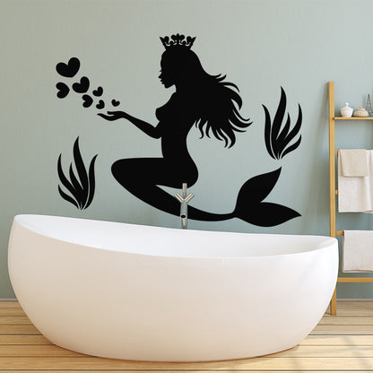 Vinilo Decorativo Sirena con Corona - VDC036