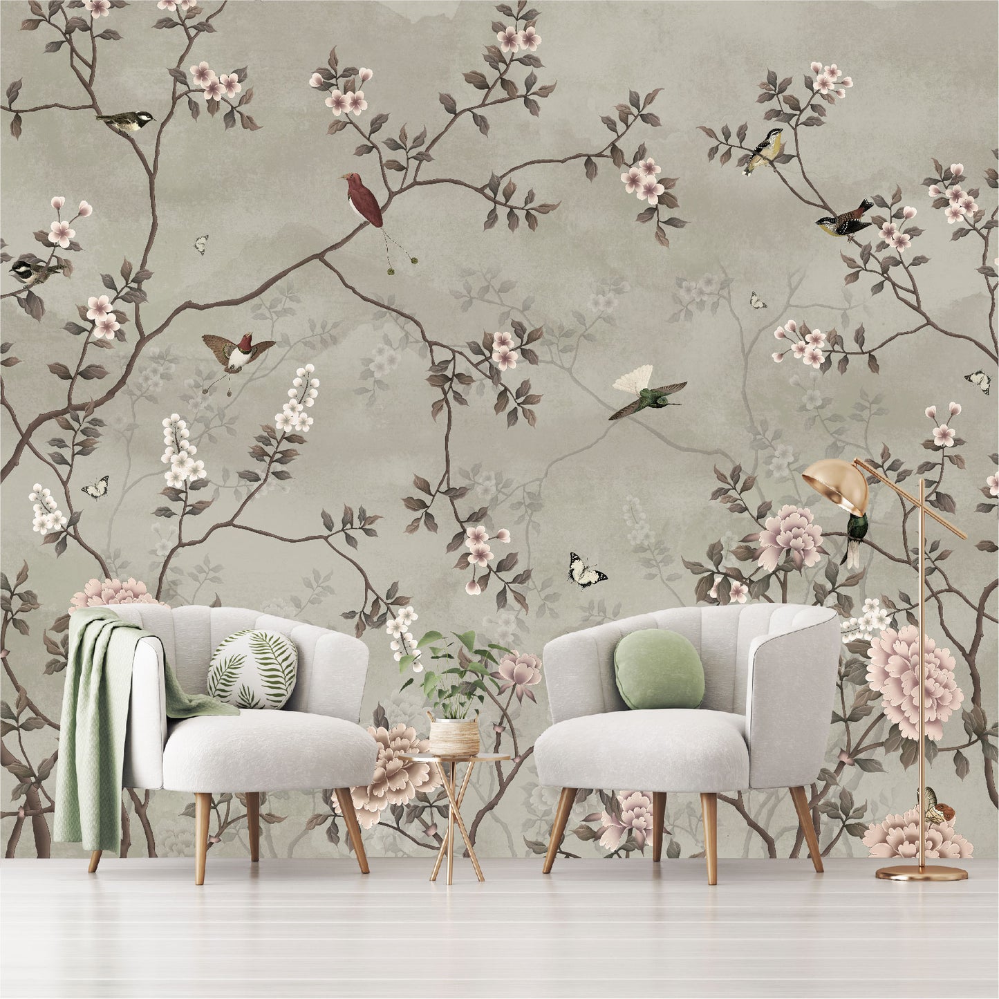 Mural Tropical Campestre Floral - MT309