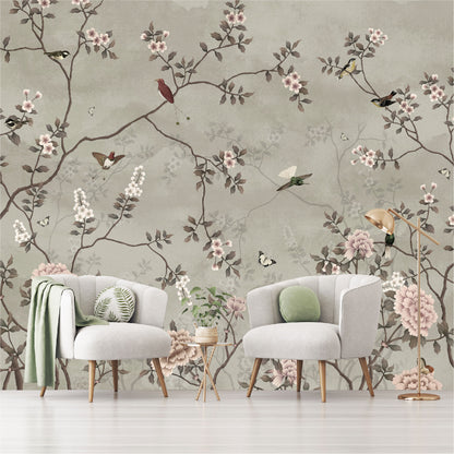 Mural Tropical Campestre Floral - MT309