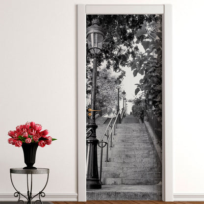 Vinilo Decorativo Para Puertas - Escalera parisino - VP010