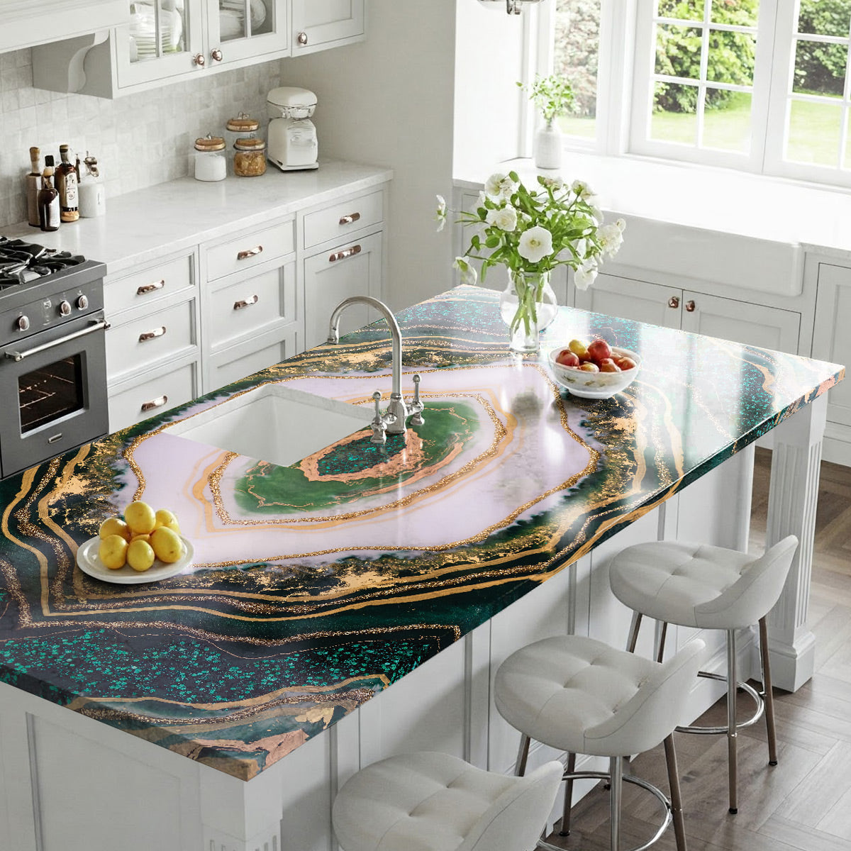 Vinilo Autoadhesivo Simil Marmol - 100x100cm - MM3551