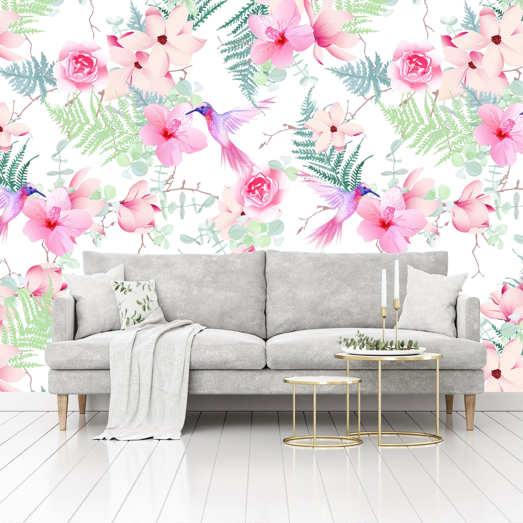Mural Tropical Colibríes - MT220