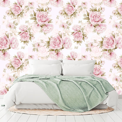 Vinilo Mate Tropical Flores Rosas 066