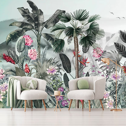 Mural Tropical Jungla Exótica  - MT580