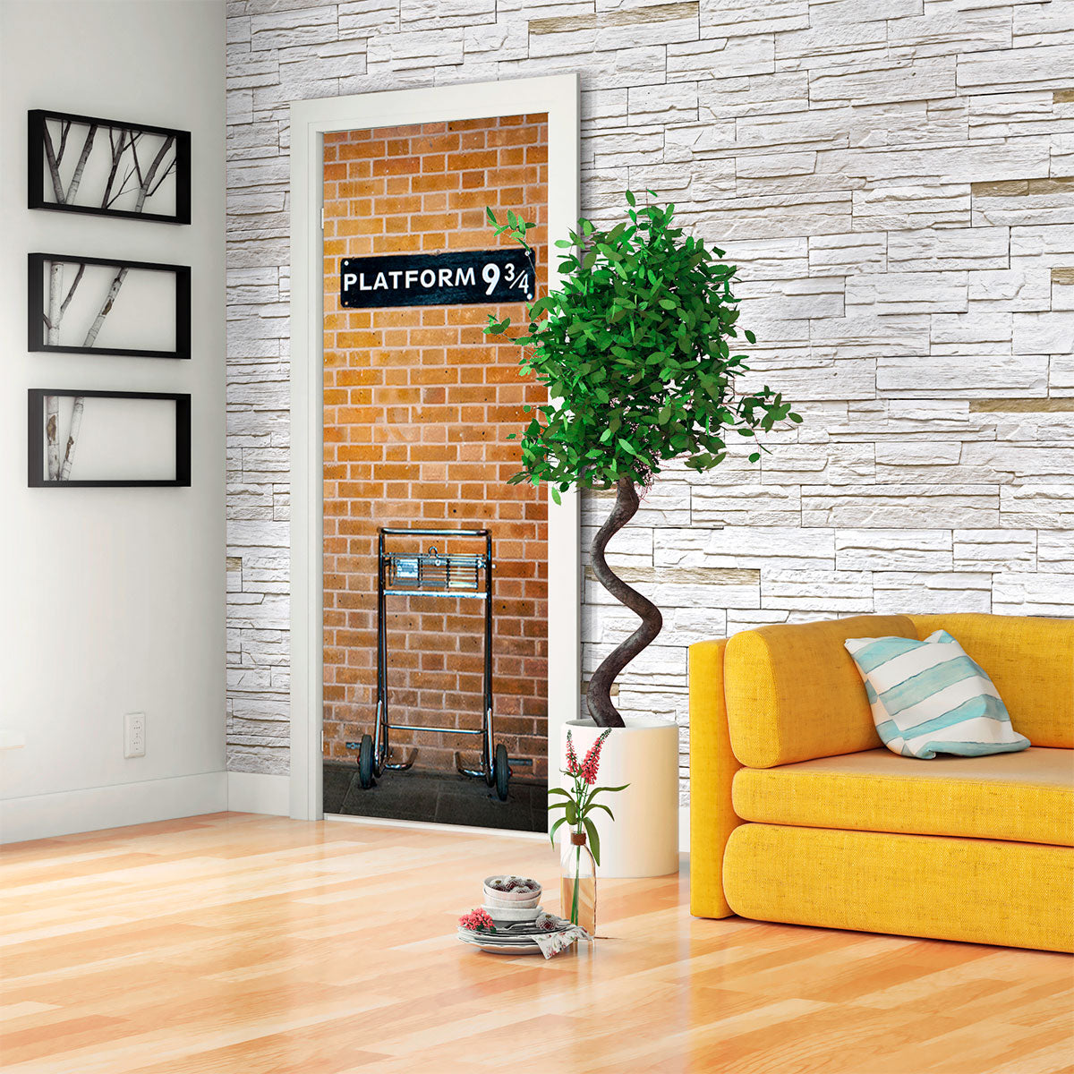 Vinilo Decorativo Para Puertas Plataforma 9 3/4 - VP016