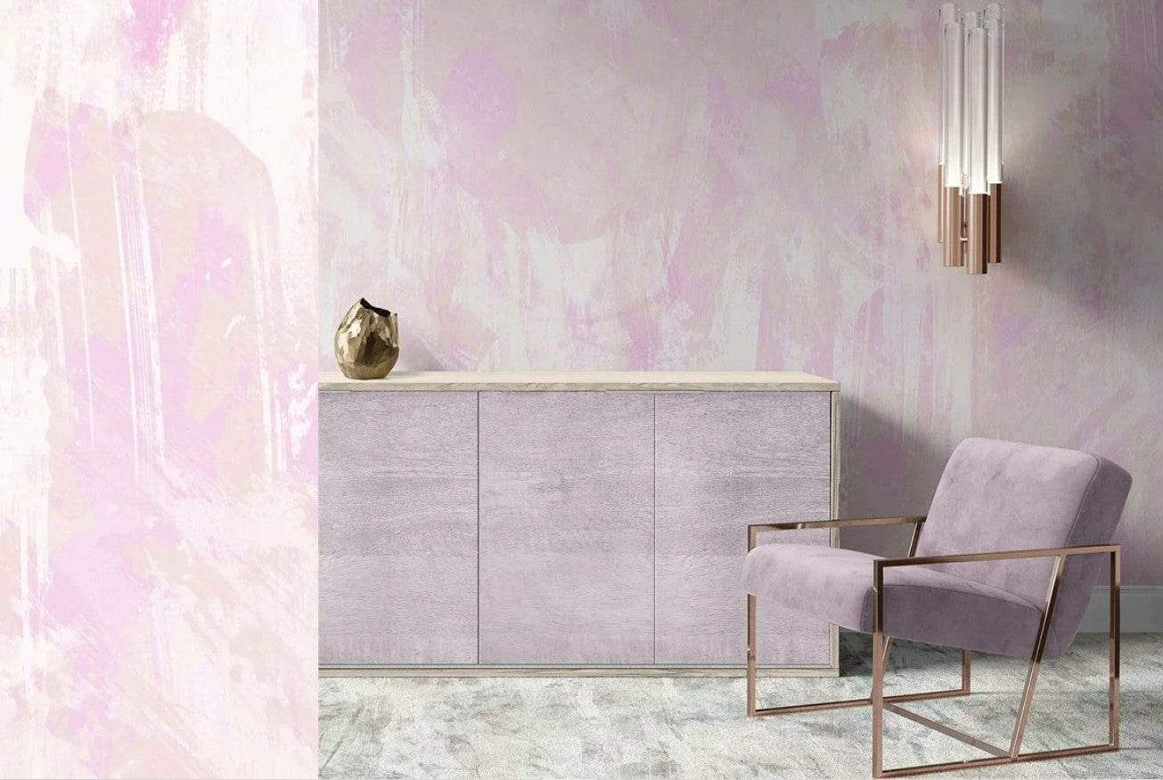 Mural Abstracto Soft Pink - MUABS015