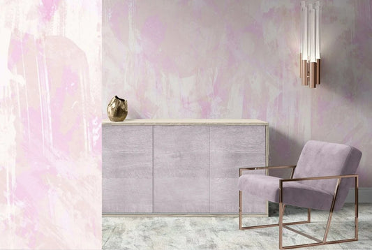Mural Abstracto Soft Pink - MUABS015