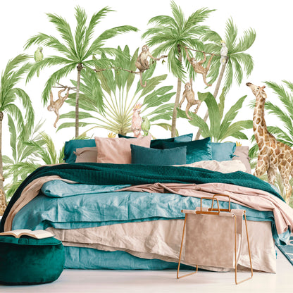 Mural Jungla Tropical con Animales - MT485
