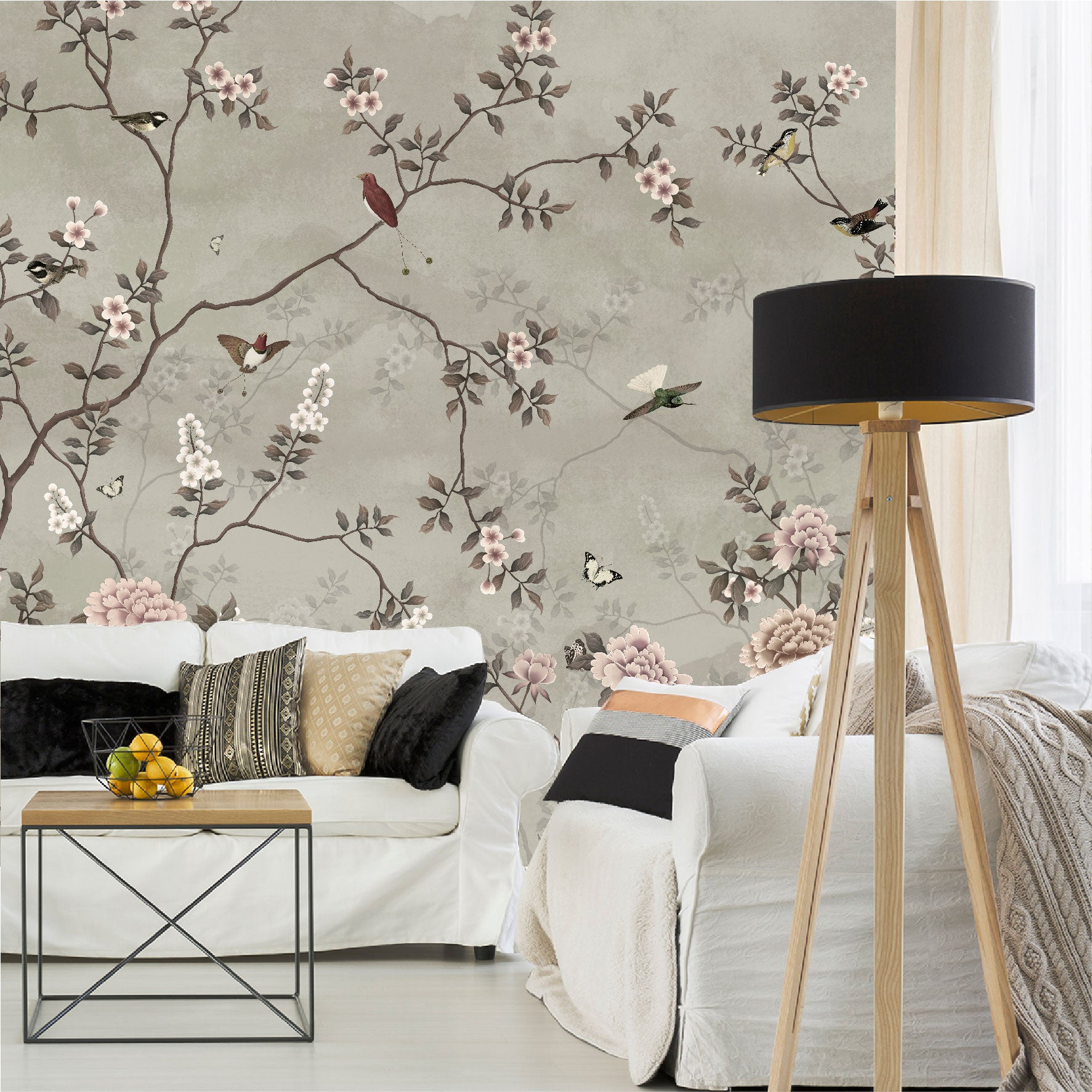 Mural Tropical Campestre Floral - MT309