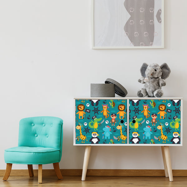 Vinilo para Muebles Animales Piratas - MI013