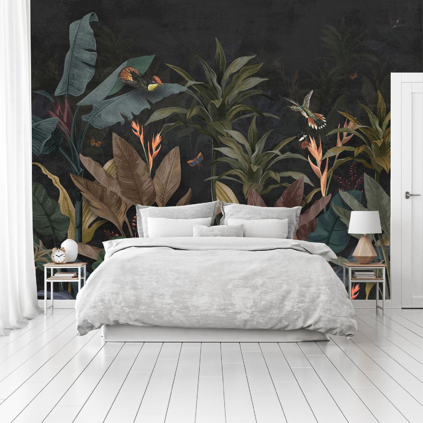 Mural Jungla Vintage Fondo Oscuro - MT250