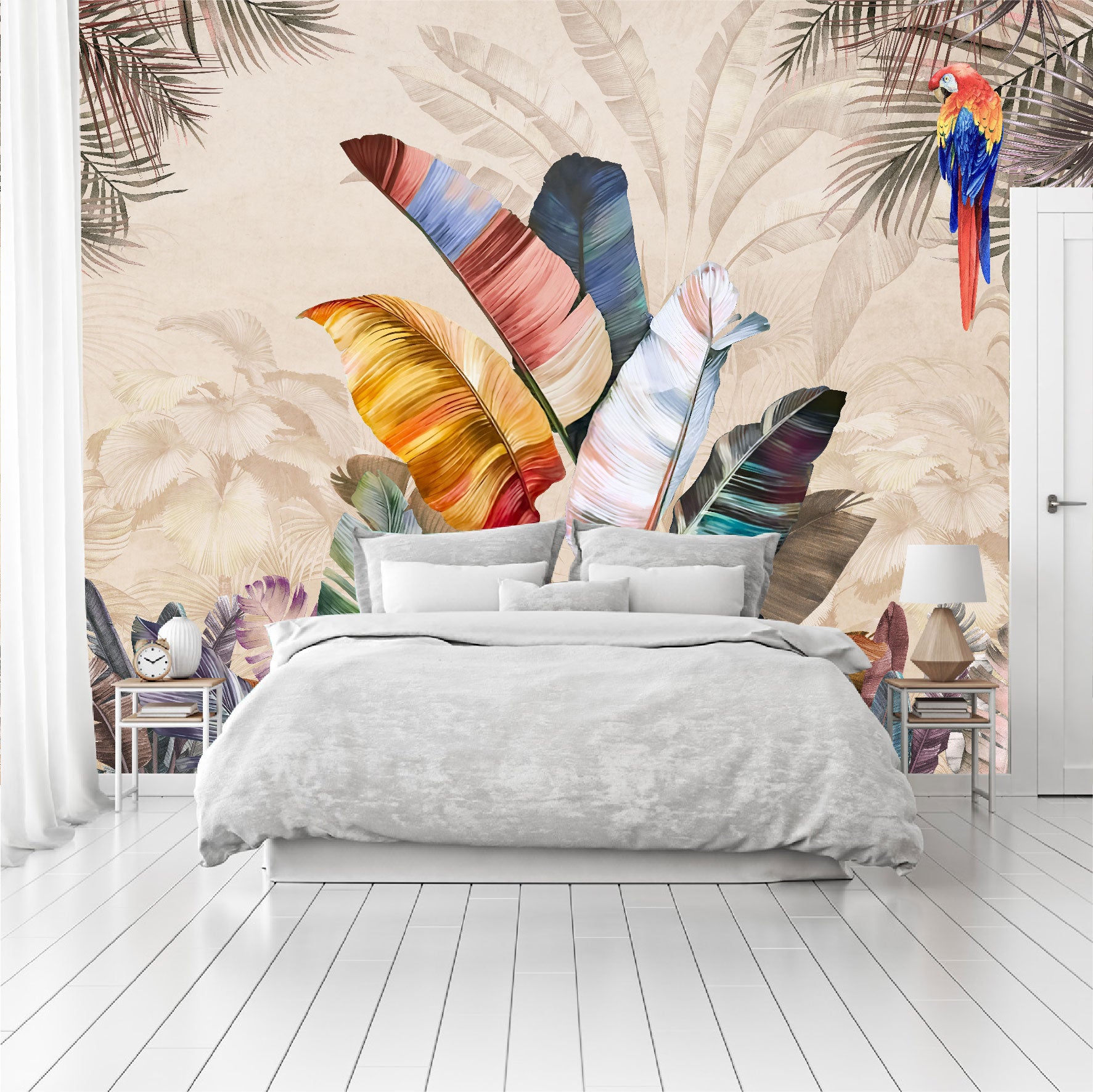 Mural Plumas Tropicales Multicolor - MT409