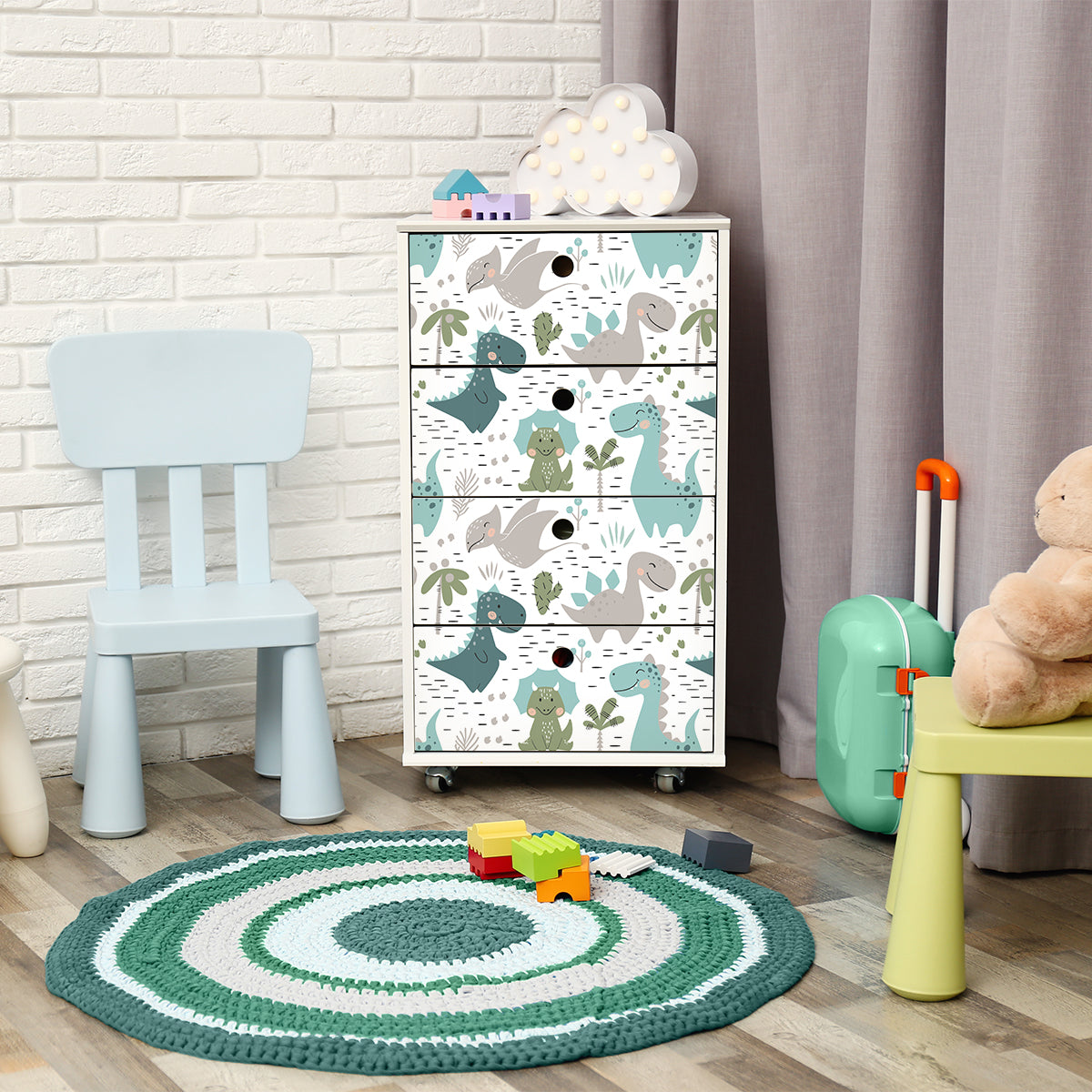 Vinilo para Muebles Dinosaurios Familiares - MI133