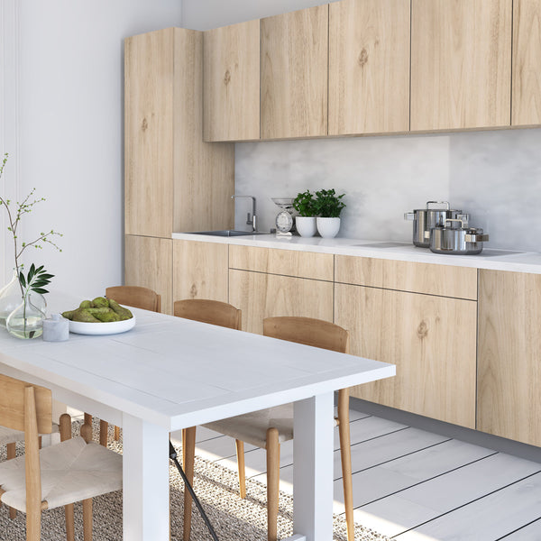 Vinilo Simil Madera Crema Textura 100% Realista  - VT002