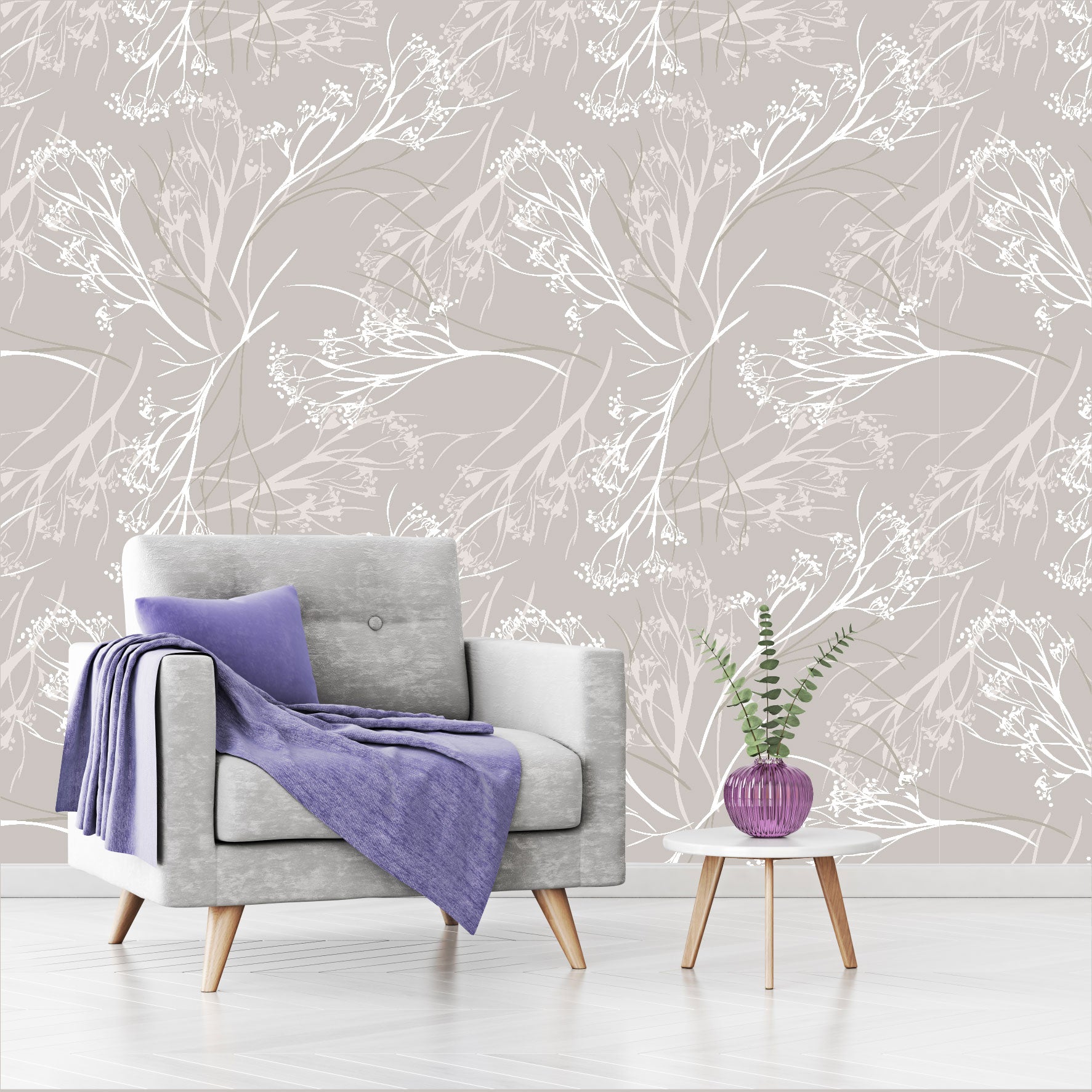 Mural Tropical Ramitas - MT333