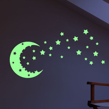Luna con Estrellas Fotoluminiscente - VF024