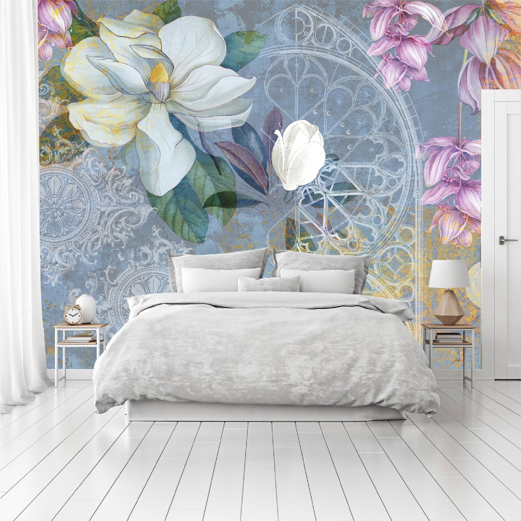 Mural Jazmines y Magnolias - MT343
