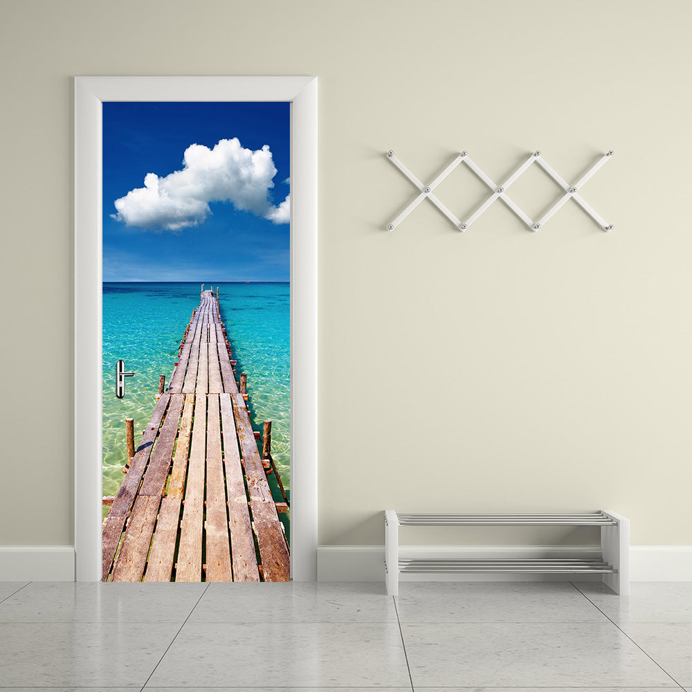 Vinilo Decorativo Para Puertas Camino a la Playa - VP020