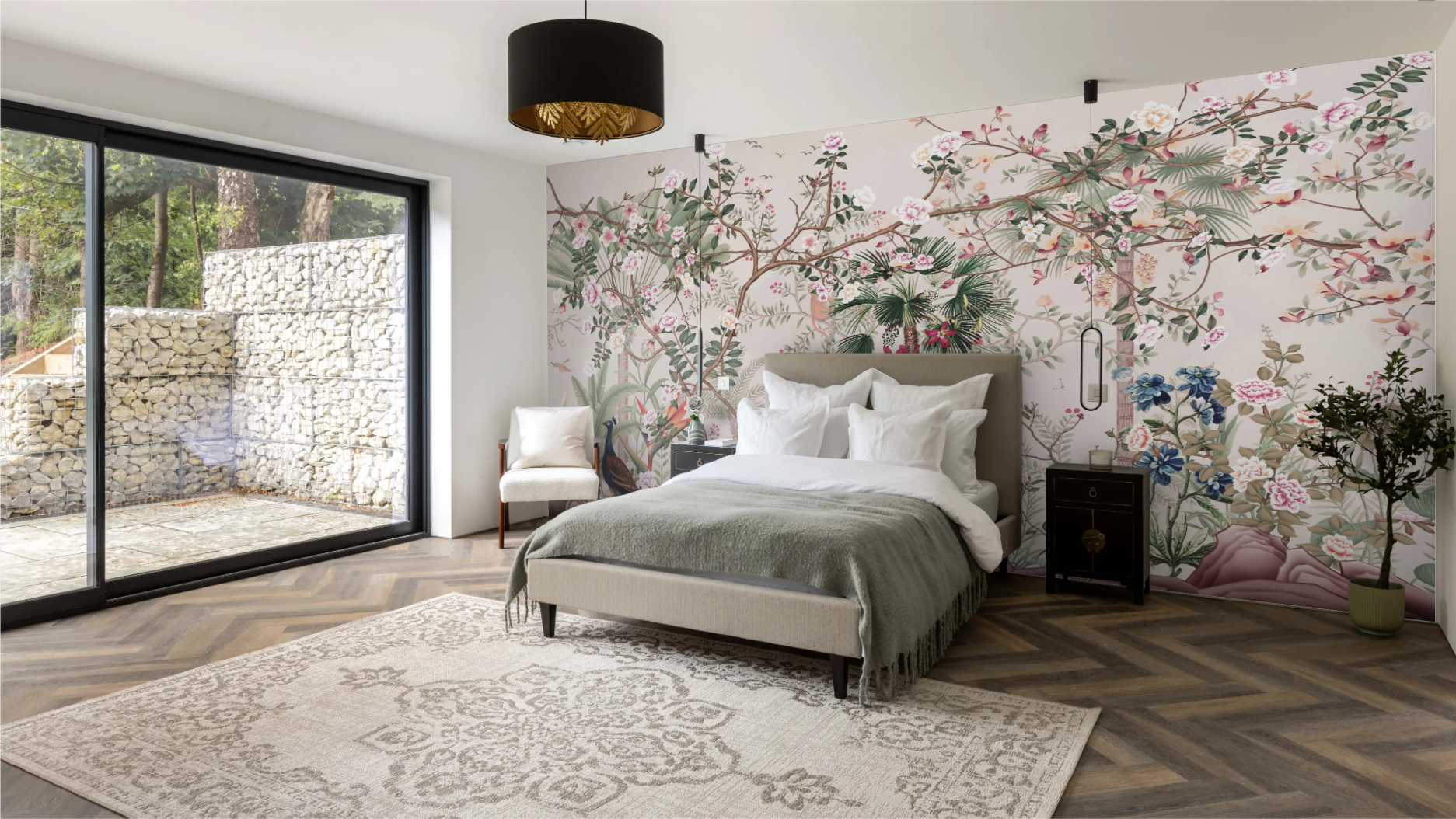 Mural Jardín Tropical con Flores Silvestres - MT570