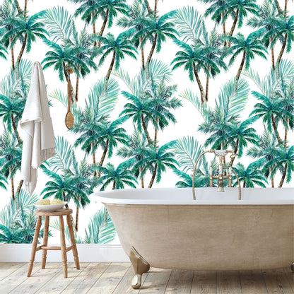 Mural Hojas con Palmeras Tropicales - MT117