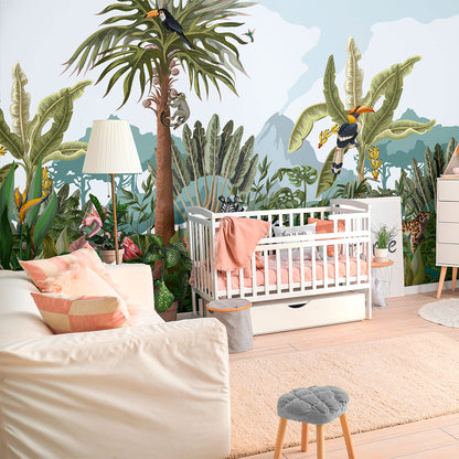 Mural Selva Tropical con Animales - MT133