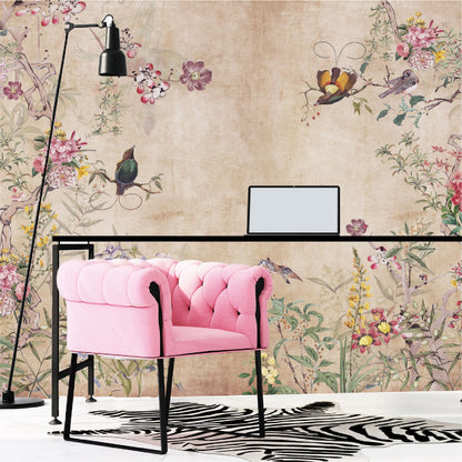 Mural Flores de Campo con fondo vintage - MT190