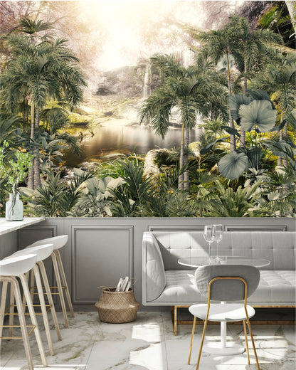 Fotomural Bosque Tropical con Lago - VCORP144