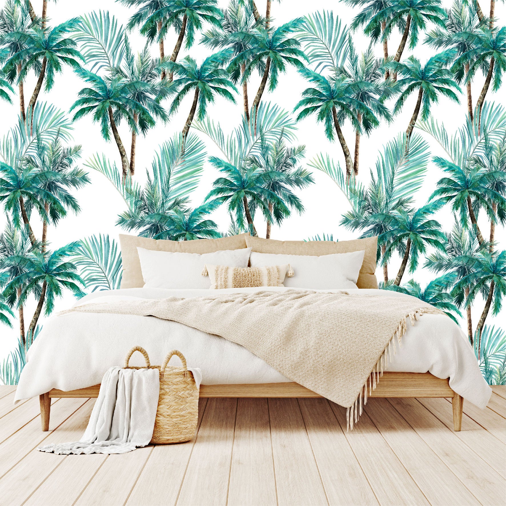Mural Hojas con Palmeras Tropicales - MT117