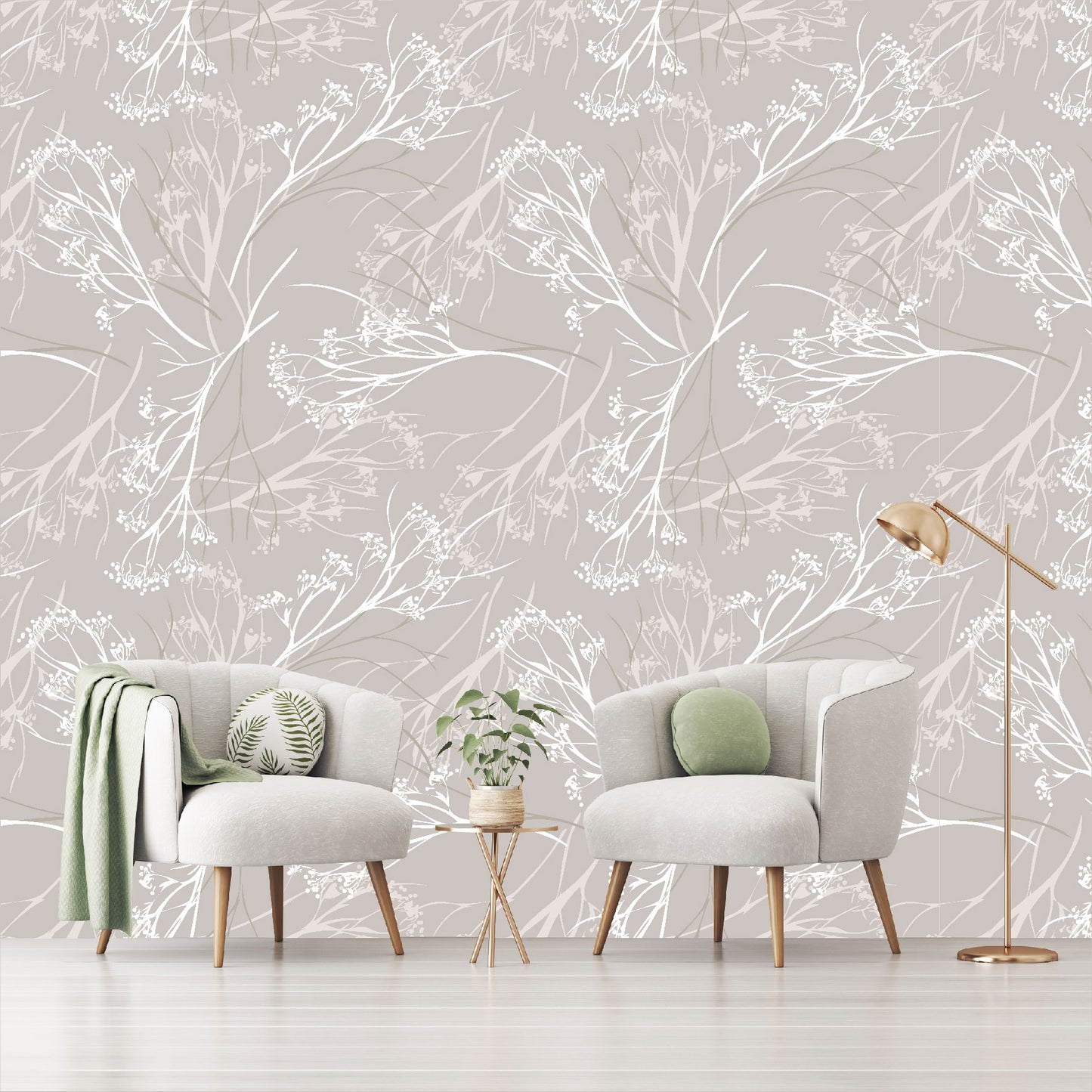 Mural Tropical Ramitas - MT333