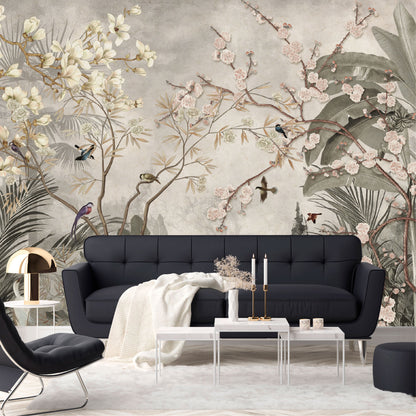 Mural Tropical Jardín Vintage - MT584