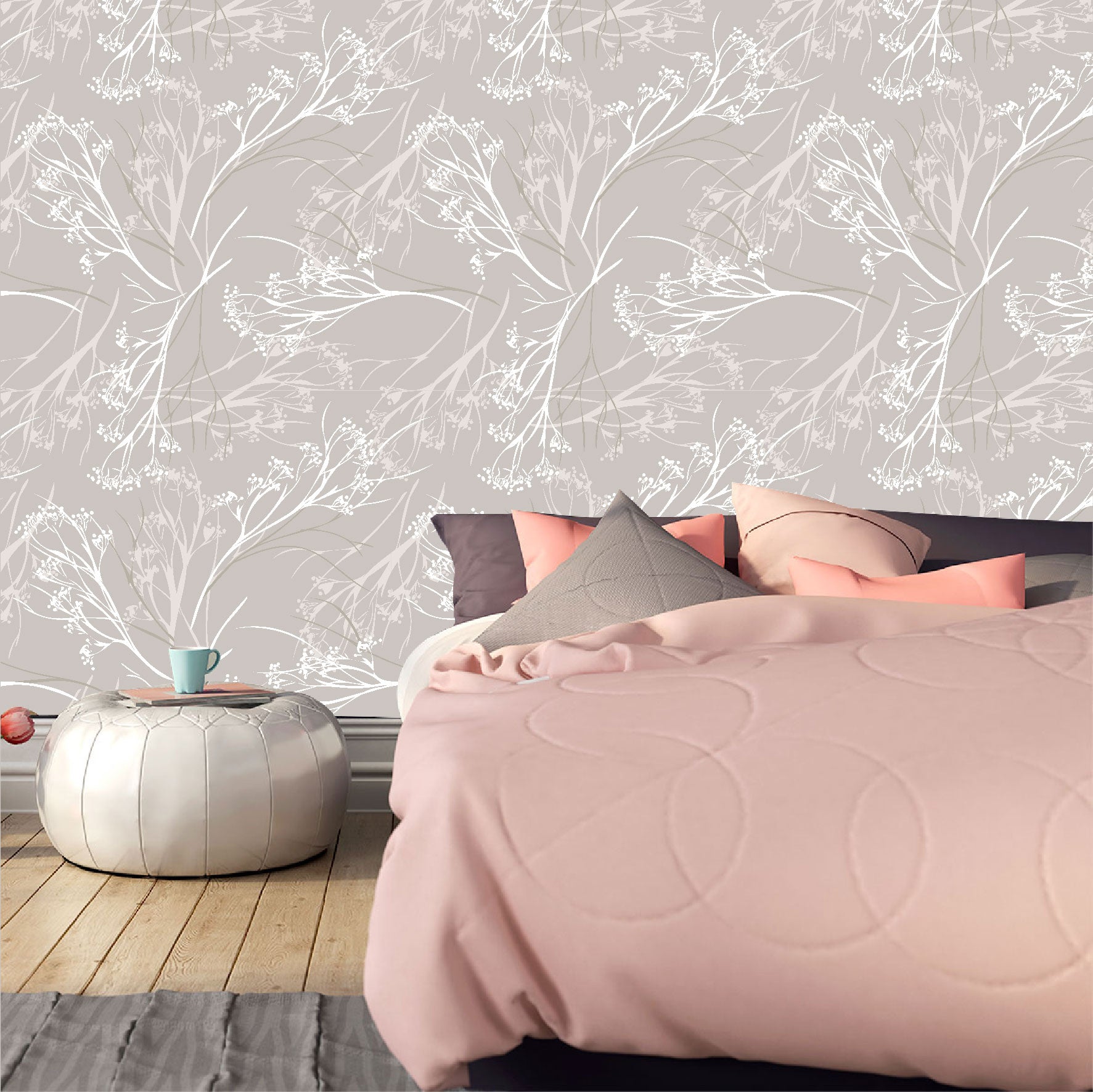 Mural Tropical Ramitas - MT333