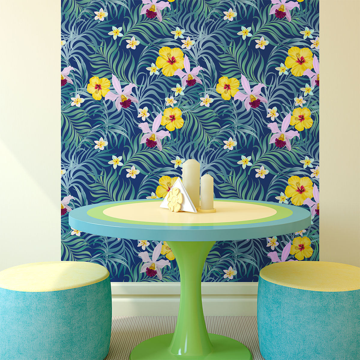 Vinilo Mate Flores Tropicales - Modelo 1069