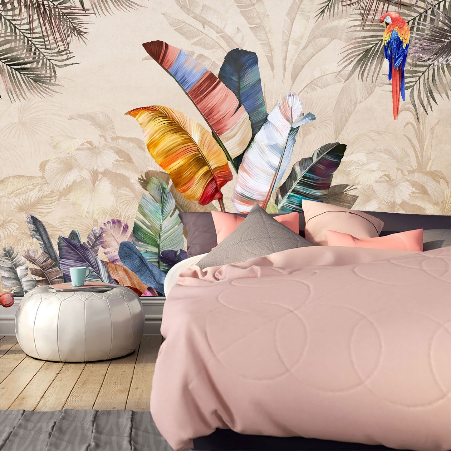 Mural Plumas Tropicales Multicolor - MT409