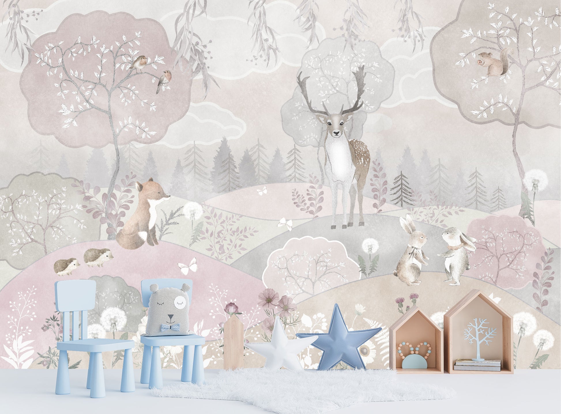 Mural Infantil Animales del Bosque - MI053