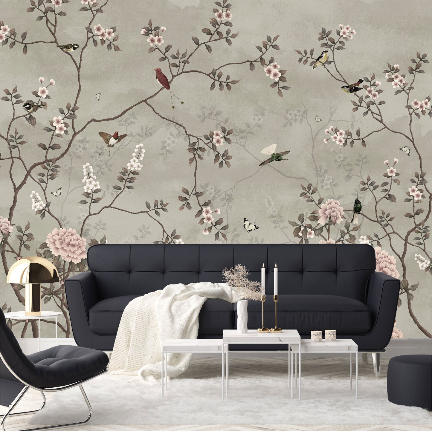 Mural Tropical Campestre Floral - MT309