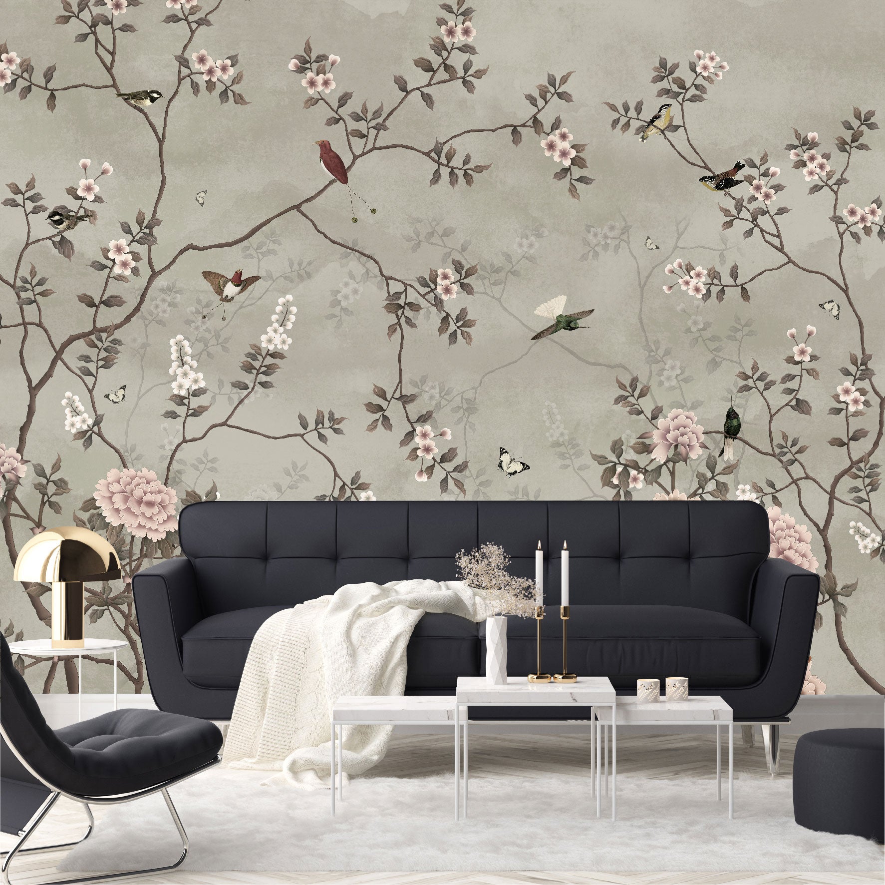 Mural Tropical Campestre Floral - MT309