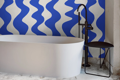 Mural Abstracto Blue Waves - MUABS025