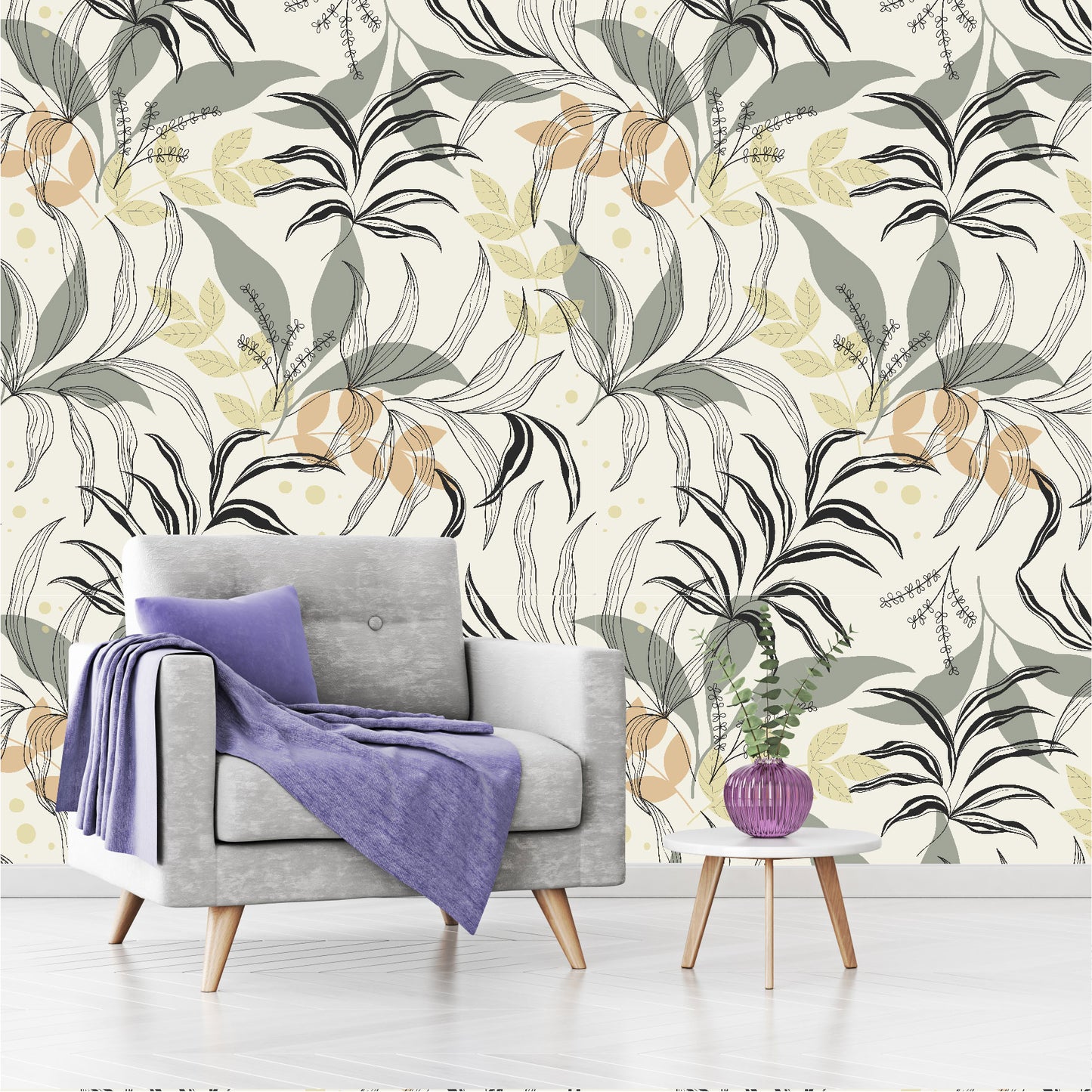 Mural Hojas Tropicales - MT377